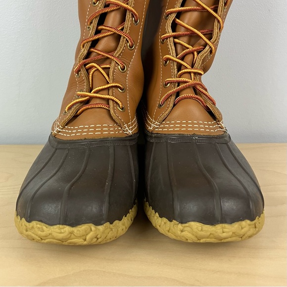 L.L. Bean Men’s Size 8.0 M Unlined Brown Leather Duck Boots Lace Up Classic - Picture 5 of 11